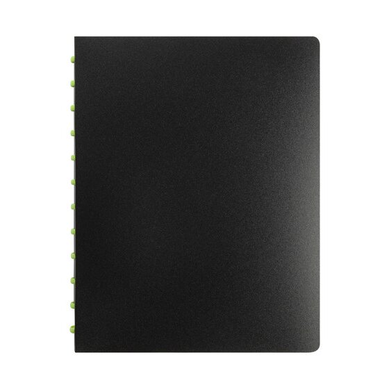 Marbig Kwik Zip A4 Refillable Display Book – 20 Pockets, 180° Fold