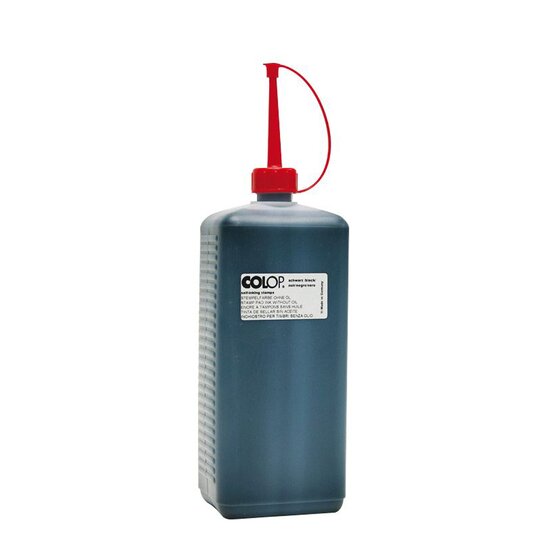 COLOP 801 Black Stamp Pad Ink – 1 Litre, Water-Based