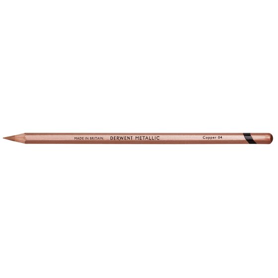 Derwent Metallic Pencil in Copper – Shimmer Highlights for Dark Backgrounds