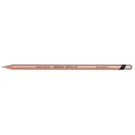 Derwent Metallic Pencil – Pink Gold | Warm Shimmer for Dark Paper