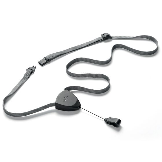 Durable Textile Lanyard with Flex Badge Reel – Black (Pack of 1)
