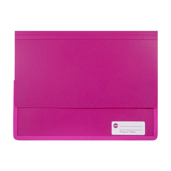 MARBIG POLYPICK A4 HEAVY DUTY DOCUMENT WALLET PINK