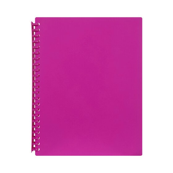 Marbig A4 Refillable Display Book – 20 Pockets – Pink
