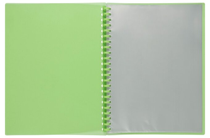 MARBIG REFILLABLE DISPLAY BOOK 20 POCKET TRANSLUCENT LIME | DISPLAY ...