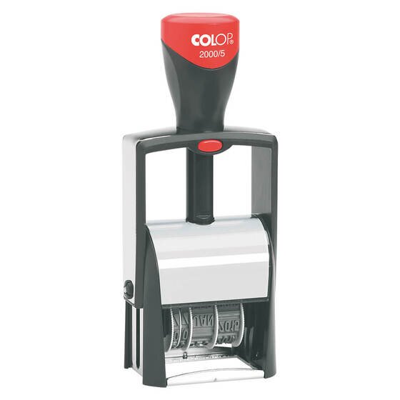 COLOP S/2000/5 Self-Inking Dater Stamp – 5mm Black, Microban Protected