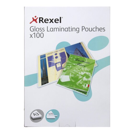 Rexel A3 Laminating Pouches – 100 Micron, Pack of 100