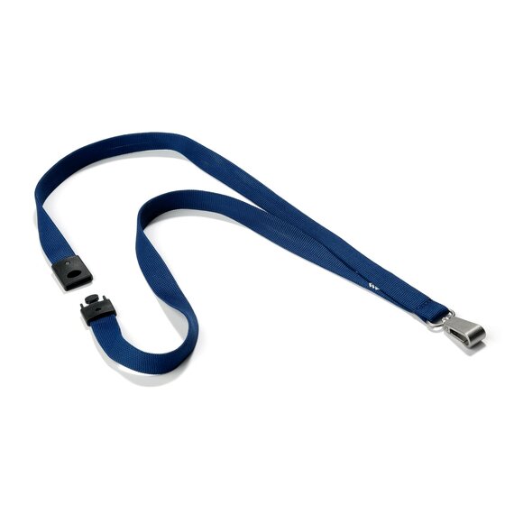 Durable Textile Lanyard – Soft Clear, Medium, Blue (Pack of 1)