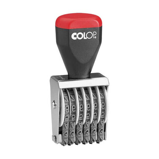 COLOP 6 Band Numberer 05006 – 5mm Rubber Stamp with Metal Frame