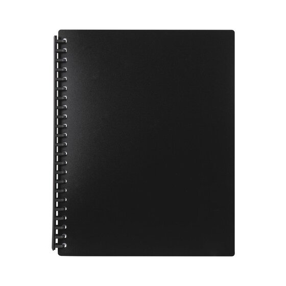Marbig A4 Refillable Display Book – 40 Pocket, Black