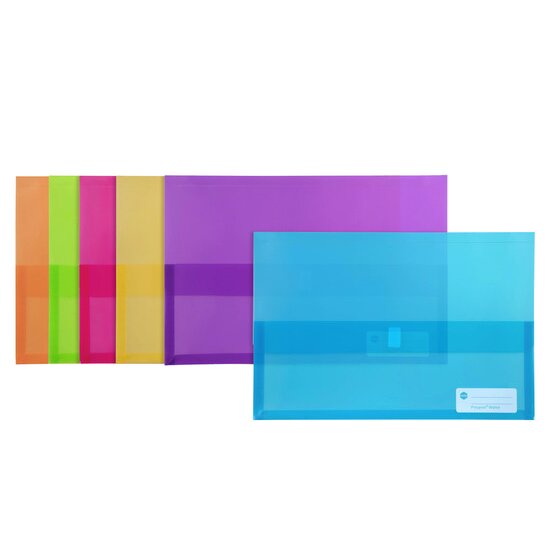Marbig Polypick Foolscap Document Wallet – Assorted Colours