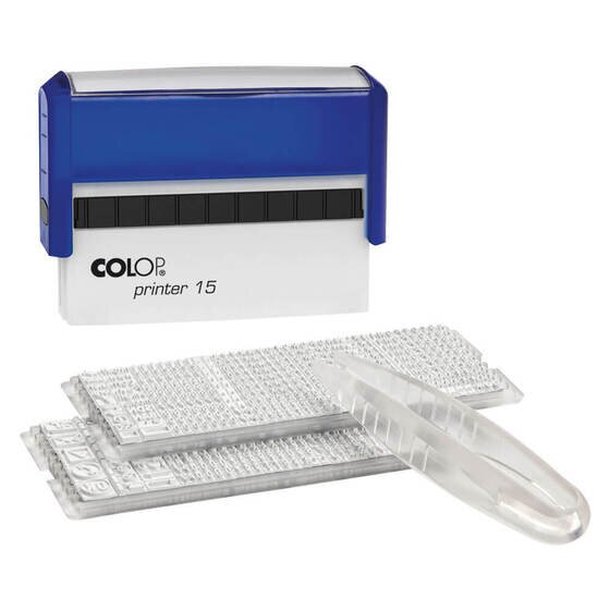 COLOP P15 DIY Self-Inking Stamp – 3mm & 4mm Letters with Tweezers