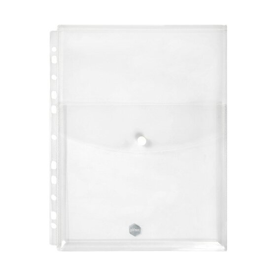 MARBIG A4 Binder Wallet – Top Button Closure, Clear (Summer Colours)