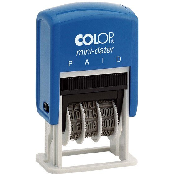 COLOP S160/L2B Mini Dater – 4mm Self-Inking "Paid" Stamp