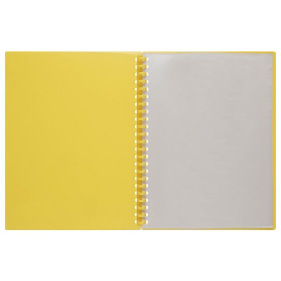 Marbig A4 Refillable Display Book – 20 Pockets – Translucent Yellow