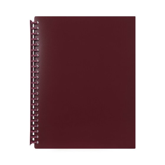 Marbig A4 Refillable Display Book – 20 Pocket – Maroon