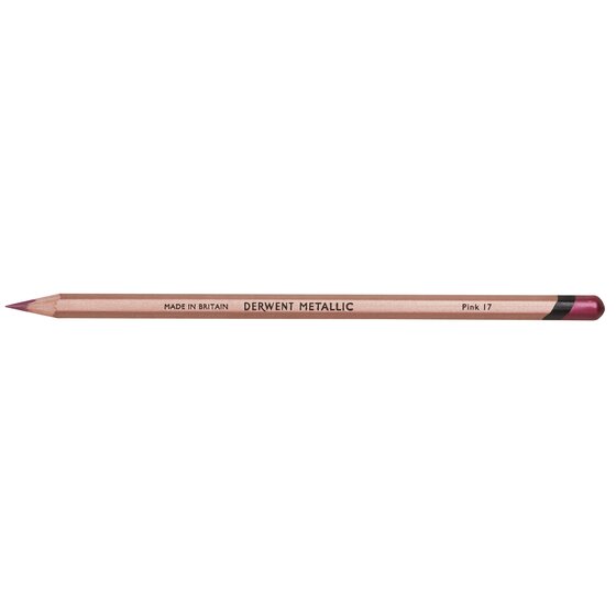 Derwent Metallic Pencil – Pink | Reflective Shimmer for Dark Paper