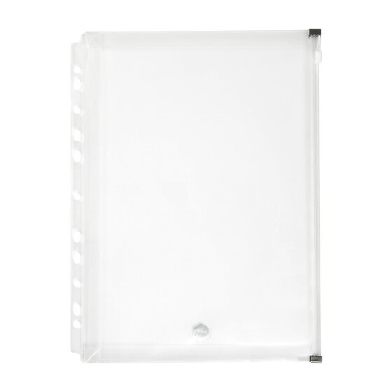 MARBIG A4 Binder Wallet – Right-Side Zip, Clear (Summer Colours)