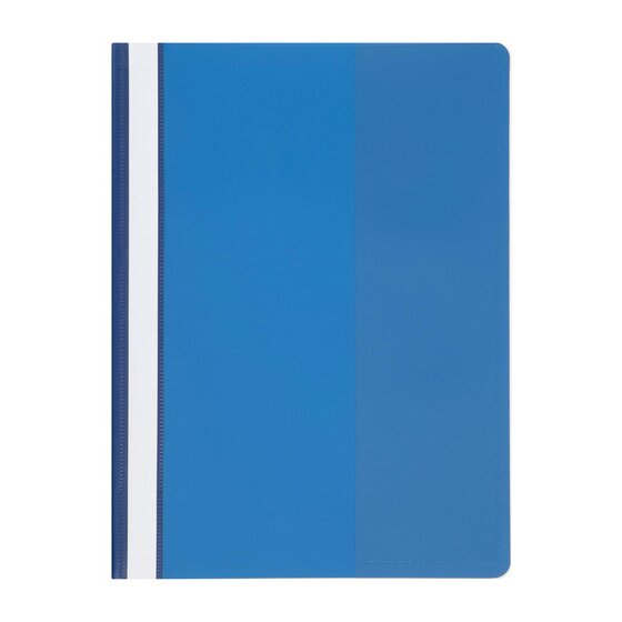 Marbig Deluxe Flat File – A4 | Blue Gloss Finish with Two-Prong Fastener