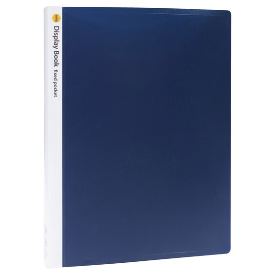 Marbig A4 Fixed Pocket Display Book | 40 Pockets | Navy Blue