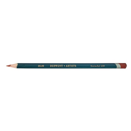 Derwent Artists Pencil – Venetian Red 6300 | Colour-Grade Round Barrel