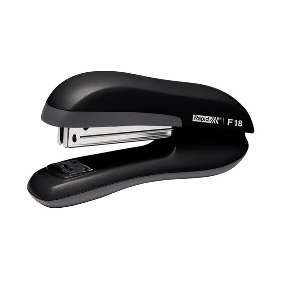 Rapid F18 Full-Strip Stapler – Black | Top-Load Refill, Adjustable Anvil, Steel Mechanism