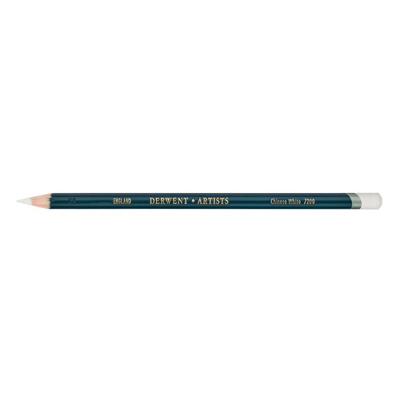 Derwent Artists Pencil – Chinese White 7200 | Round Barrel Colour-Grade Pencil