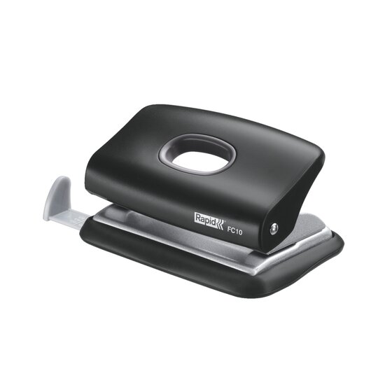 RAPID Punch 2H FC10 – 2-Hole 10-Sheet Desktop Hole Punch (Black)