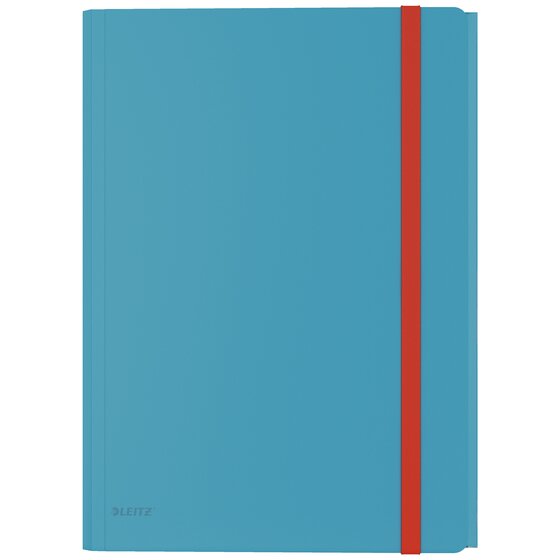 Leitz Cosy A4 3 Flap Folder with Pocket – Blue | Holds 150 Sheets, Acid-Free Recyclable PP