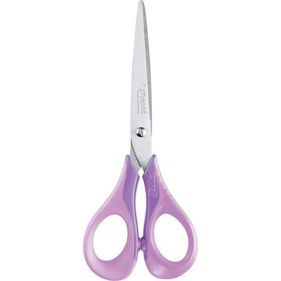 Maped SenSoft Scissors – Assorted Pastel, 16cm, Flexible Finger Loops