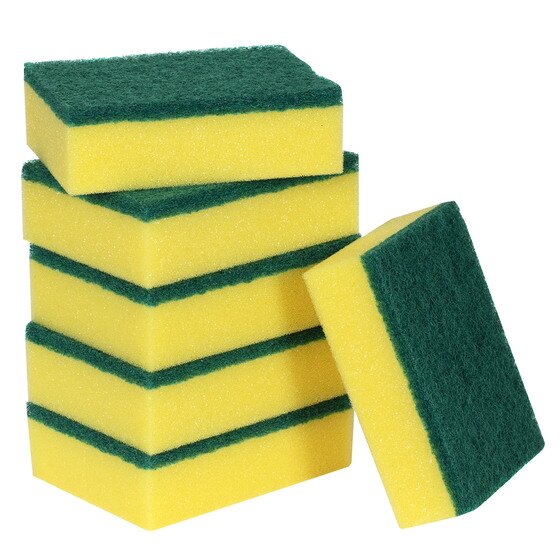 Northfork Sponge with Scourer – Pack of 6 | Dual-Side Kitchen & Janitorial Cleaning Sponges