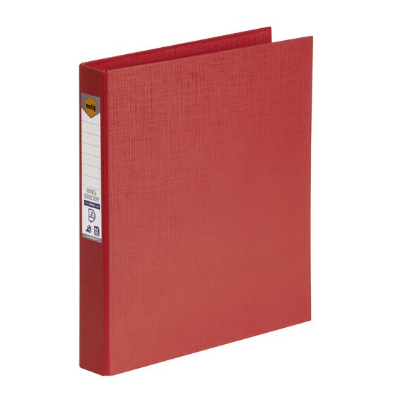Marbig Ring Binder A4 25mm 2-D Ring Polyethylene Red