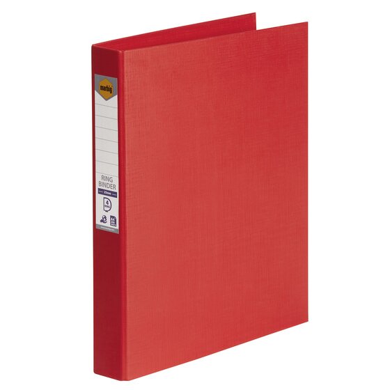 Marbig A4 Ring Binder – 25mm 4D Polyethylene – Red
