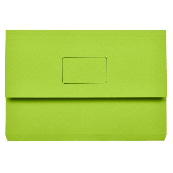 MARBIG Slimpick Foolscap Document Wallet – Green | Colour-Coded Filing for Office & Home