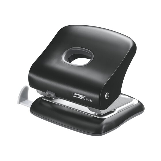 RAPID Punch 2H FC30 – 2-Hole 30-Sheet Desktop Hole Punch (Black)