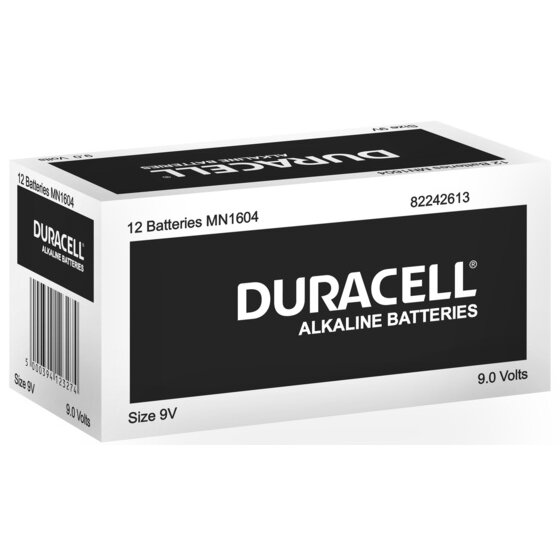 Duracell Coppertop 9V Alkaline Batteries – Pack of 12