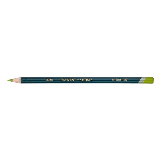 Derwent Artists Pencil – May Green 4800 | Round Barrel Colour-Grade Drawing Pencil