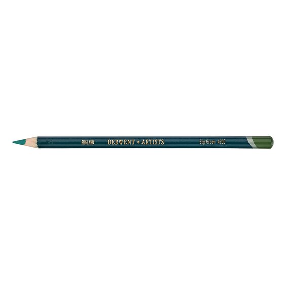 Derwent Artists Pencil – Sap Green 4900 | Round Barrel Colour-Grade Drawing Pencil