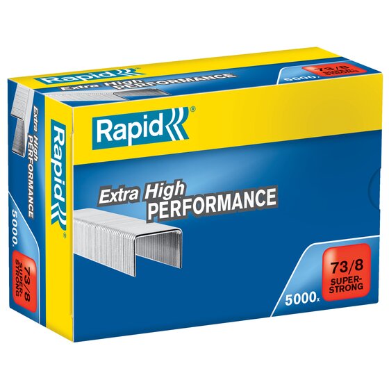 Rapid 73/8mm Superstrong Staples – Box of 5,000 | Heavy-Duty Fastening