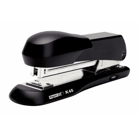 RAPID K45 Desktop Stapler (Black) – 20-Sheet with Push-Button Remover