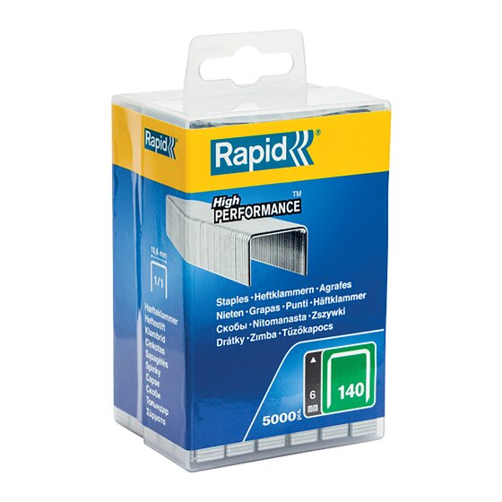 Rapid Tools Galvanised Flatwire Staples 140/6mm – Box of 5,000