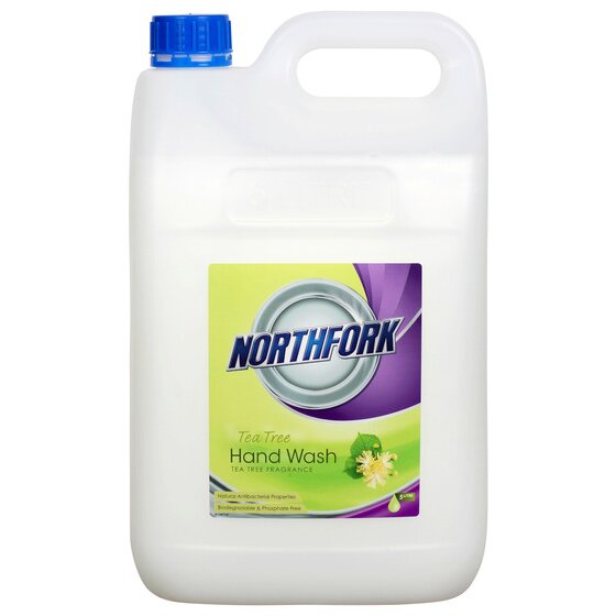 Northfork Liquid Hand Wash with Tea Tree Oil 5L – Pearlescent Formula, Bulk Workplace Size