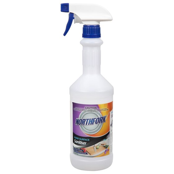 Northfork Food Surface Sanitiser 750ml Decanting Bottle – Ready-to-Use, Kills Bacteria in 10 Minutes