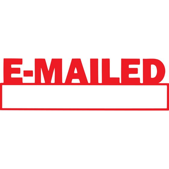 XSTAMPER VX-B 1650 Pre-Inked Stamp – EMAILED & Date Red Ink | Self-Inking, No Pad Needed