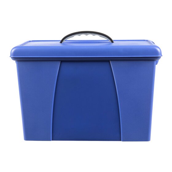 Crystalfile Carry Case Blue – Foolscap Document Storage with Inbuilt Handle