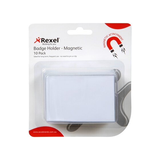 REXEL ID Magnetic Name Badge Holder – Pack of 10