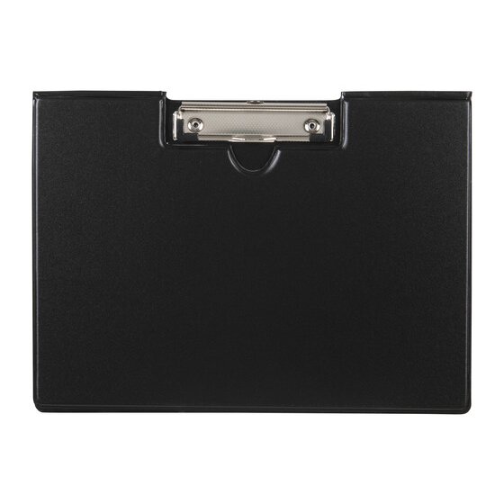 Marbig Clipfolder – A4 Polypropylene, Landscape, Black