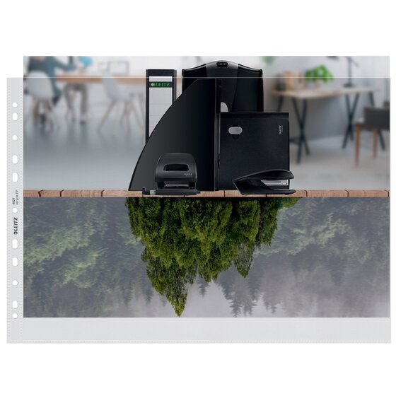 Leitz Recycle A3 Landscape Sheet Protectors – Pack of 25 | 90% Recycled Plastic
