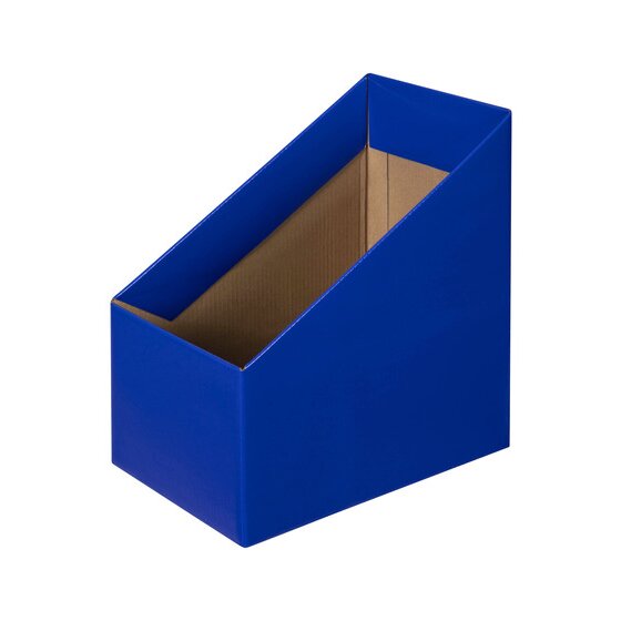 Marbig Book Box Large Blue – Pack of 5 | Foldable Classroom & Office Storage