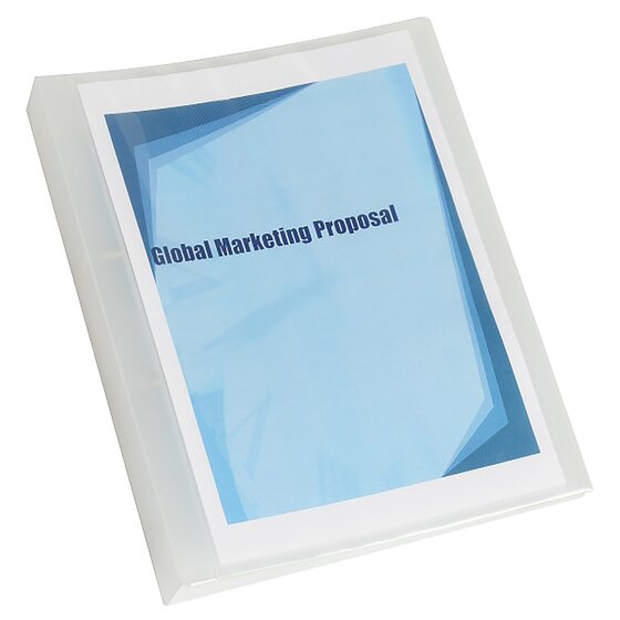 Marbig Clearview Insert Binder with Pocket – A4, 25mm, 2D Rings, Clear