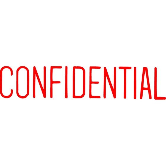 XSTAMPER CX-BN 1130 Confidential Stamp – Red Ink, Pre-Inked & Re-Inkable